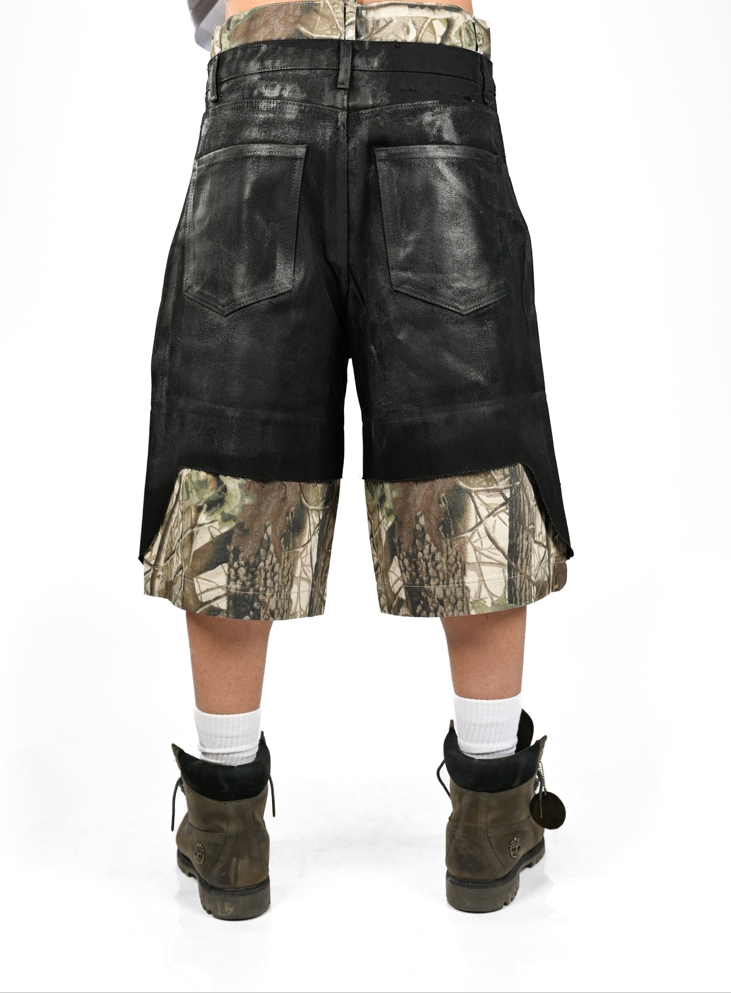 WAXED CAMO JORTS 13 OZ – MYLAR COATED