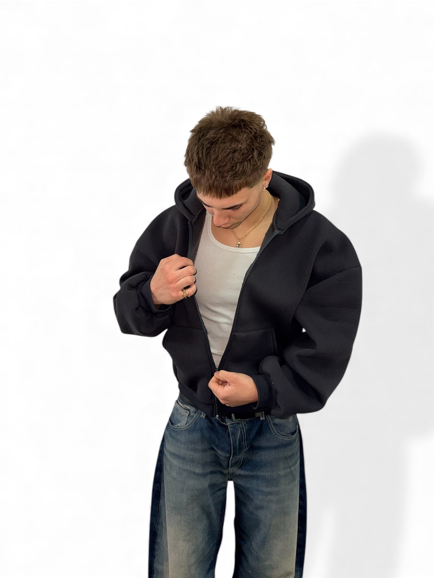 Zip Hoodie 500gsm Dark Grey