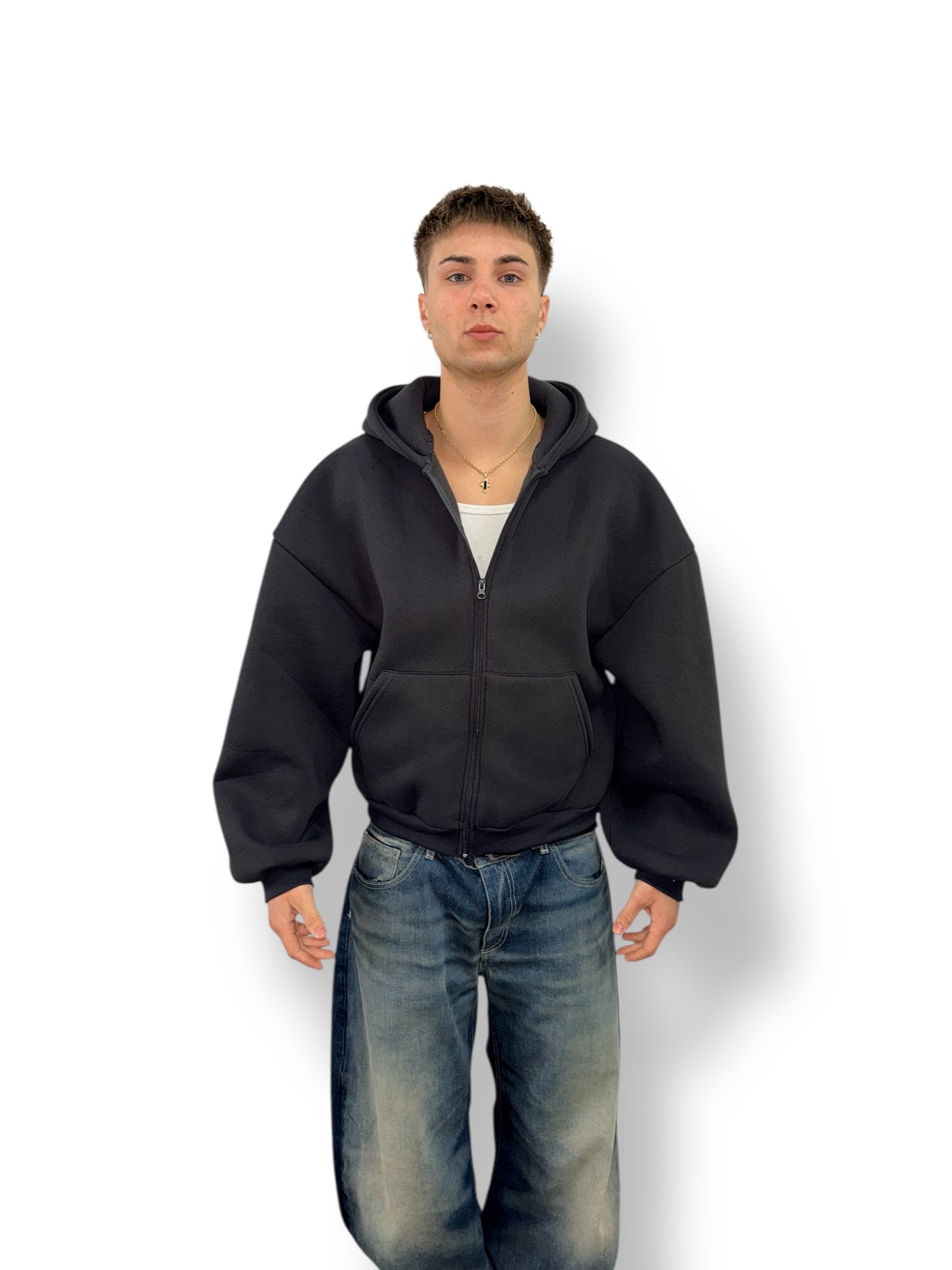 Zip Hoodie 500gsm Dark Grey