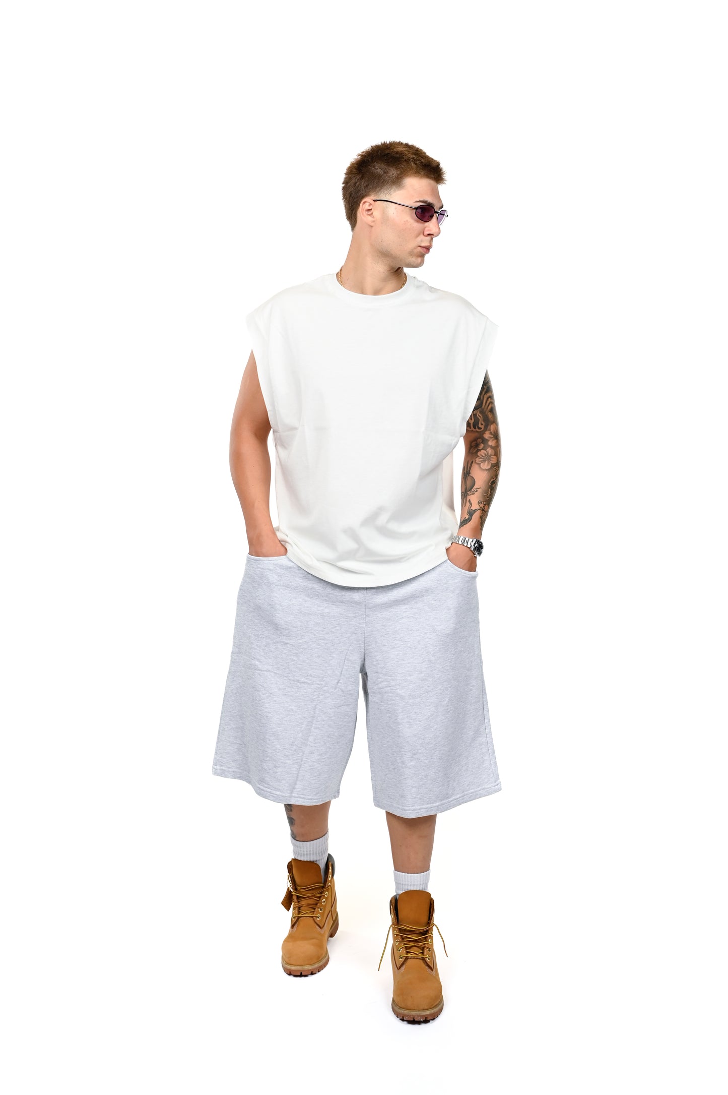 TANK  210 GSM – DOUBLE SEAM SLEEVE OFF-WHITE