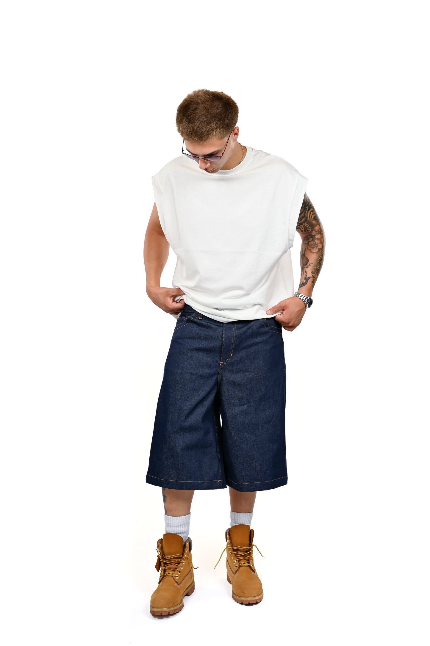 JORTS DENIM RAW BLU 14,5 OZ
