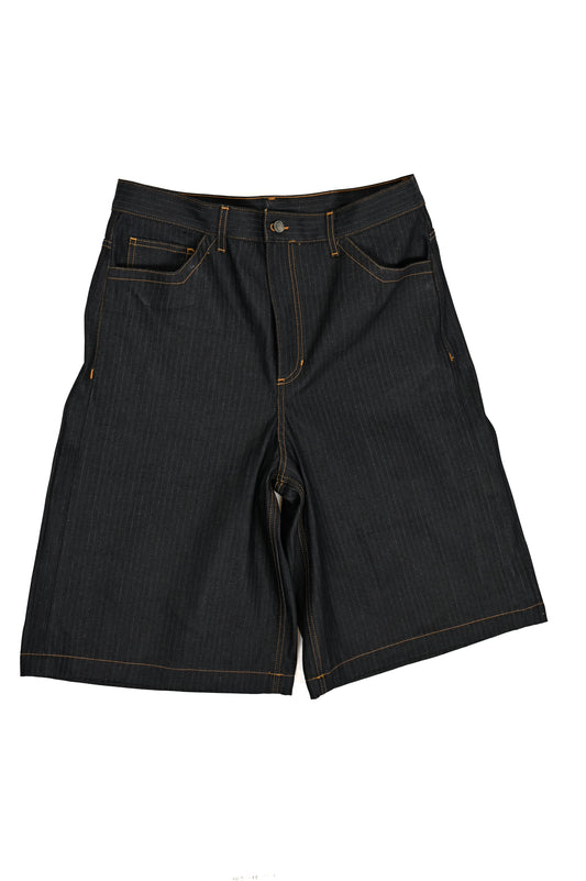 MIDNIGHT PINSTRIPE JORTS 13 OZ