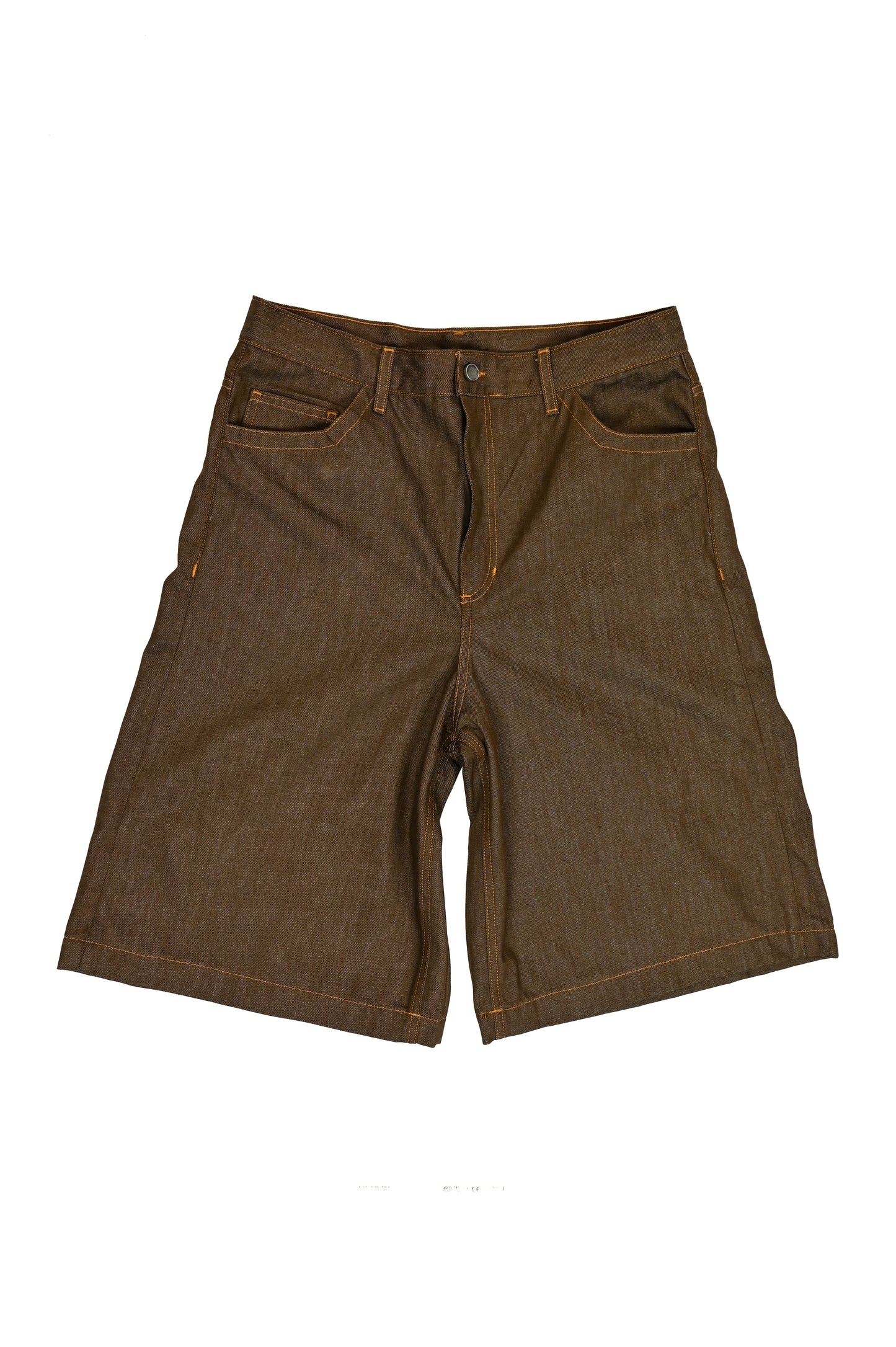 BROWN RAW DENIM JORTS 12 OZ