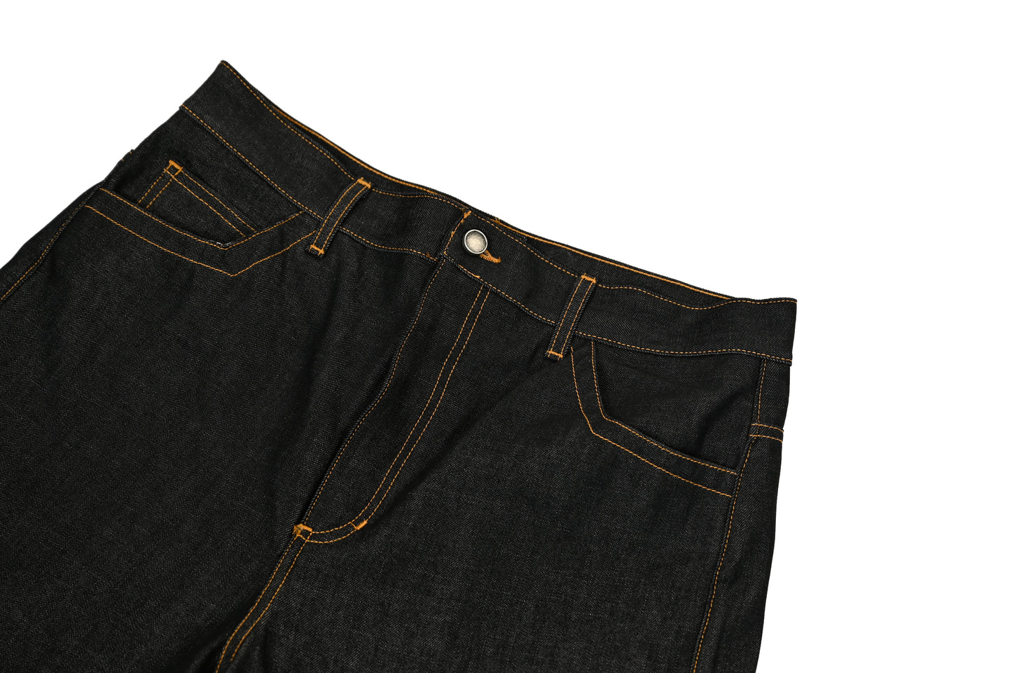 BLACK RAW DENIM JORTS 13.5 OZ