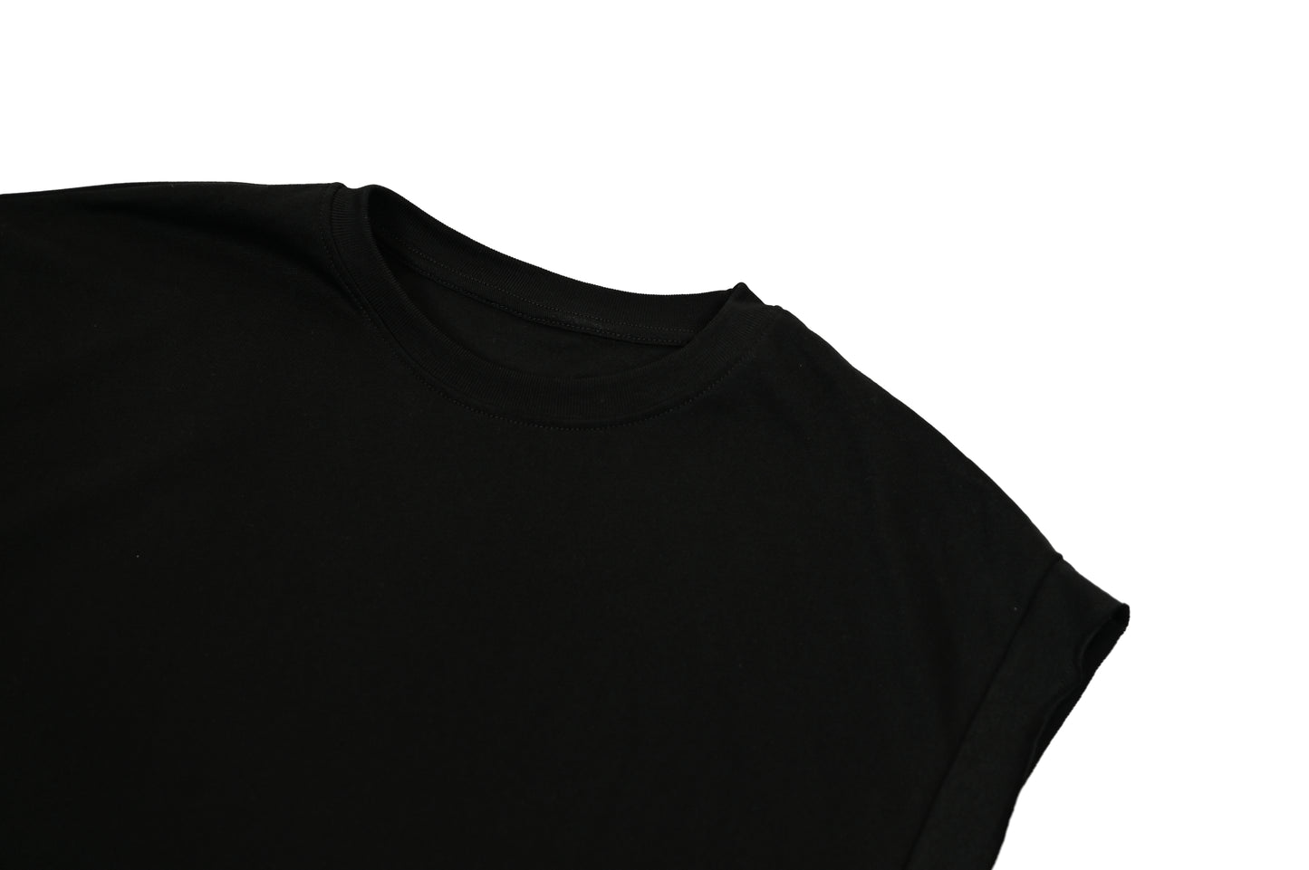 TANK  210 GSM – DOUBLE SEAM SLEEVE BLACK