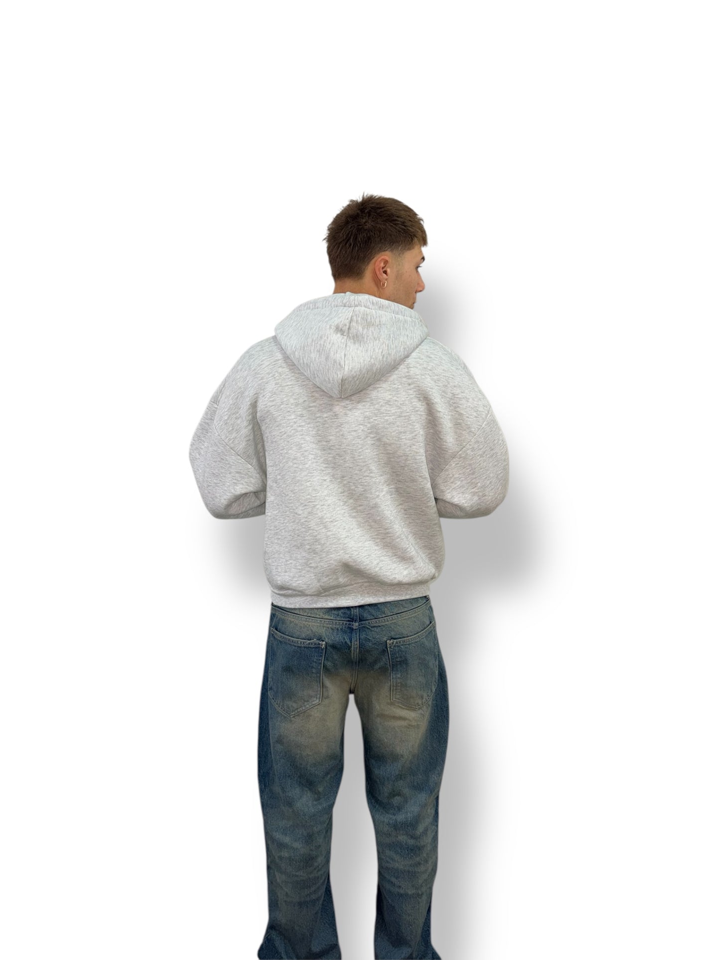 Zip Hoodie 500gsm Athletic grey