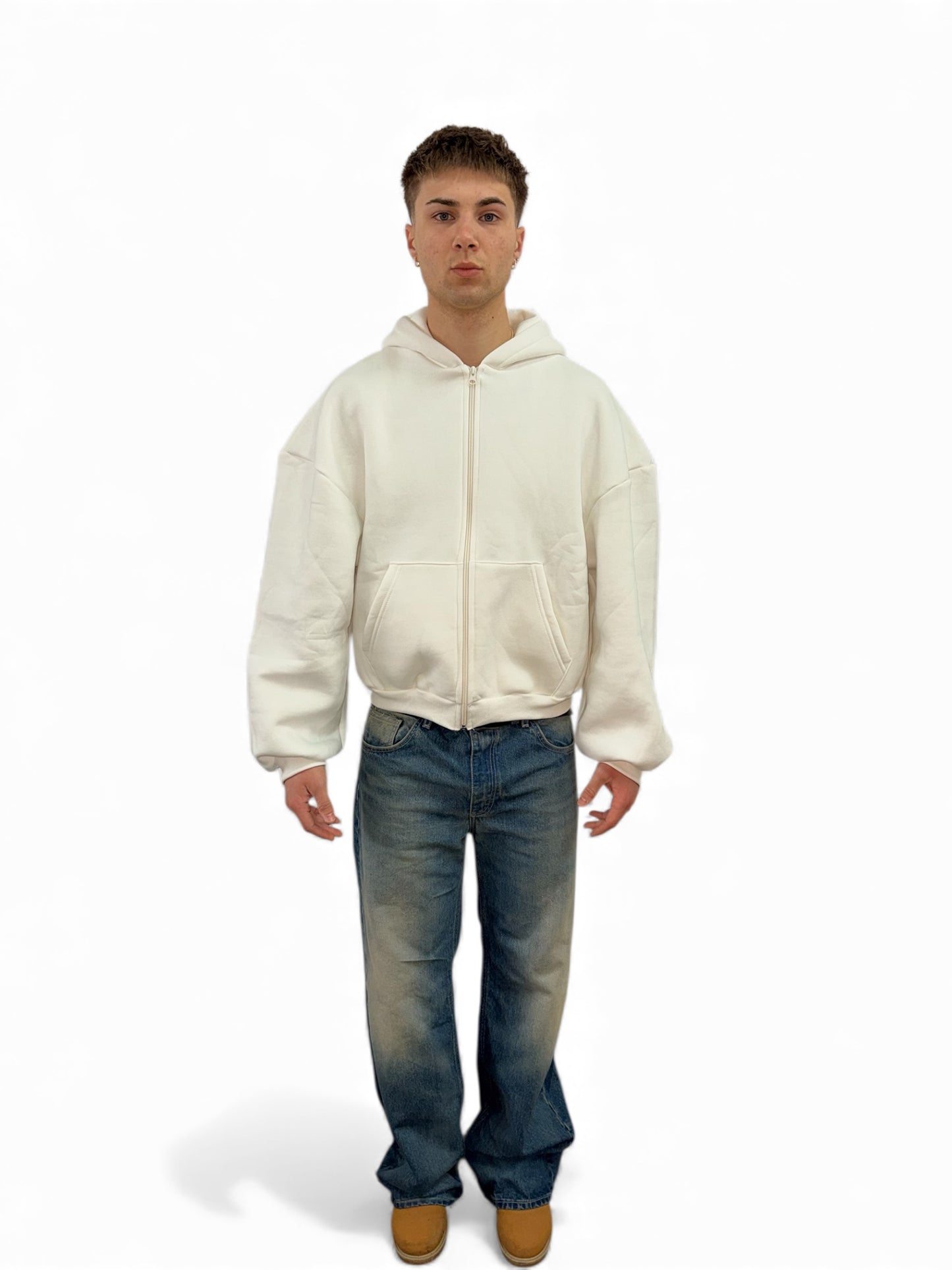 Zip Hoodie 500gsm off-white