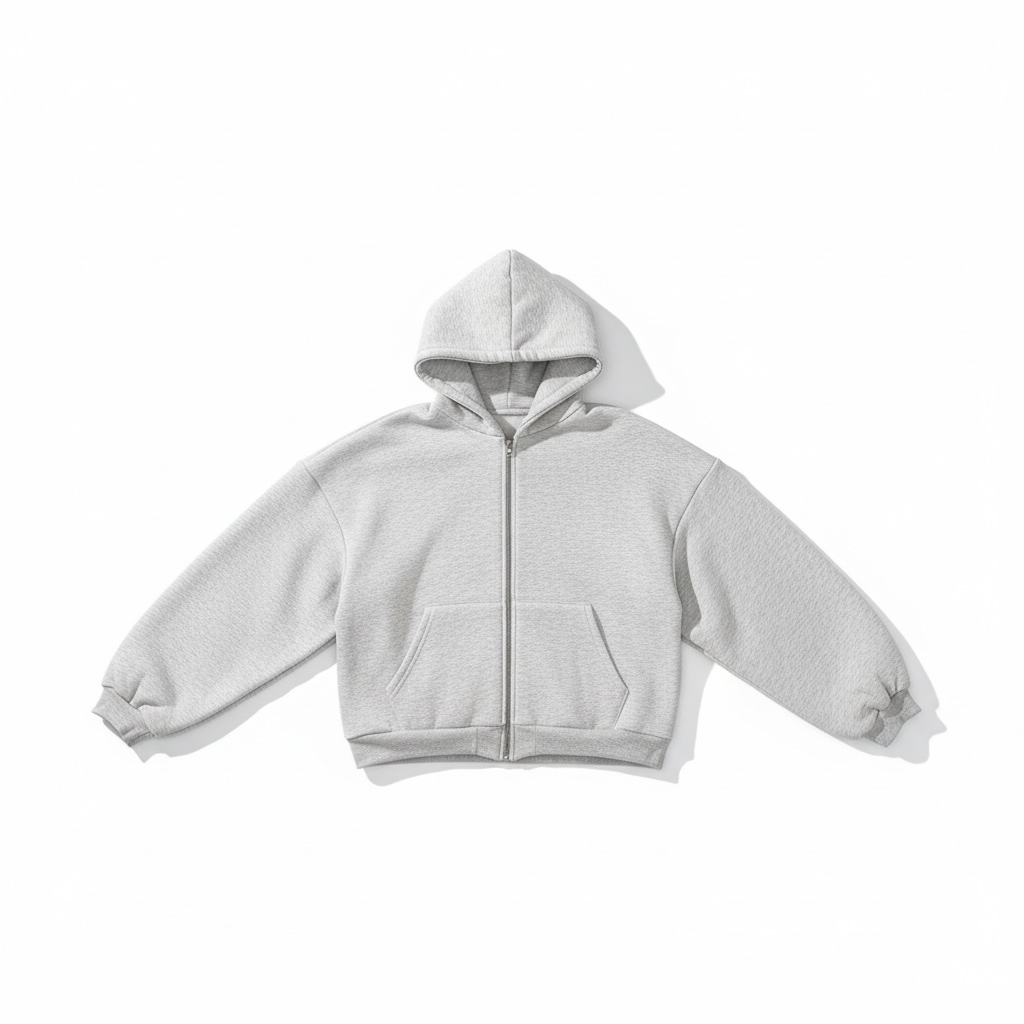Zip Hoodie 500gsm Athletic grey