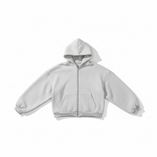 Zip Hoodie 500gsm Athletic grey