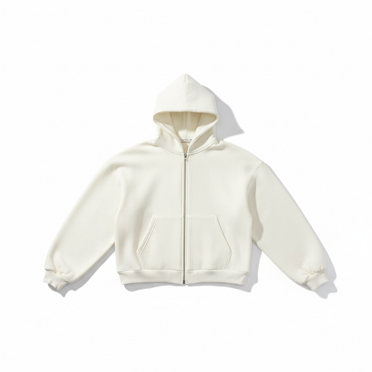 Zip Hoodie 500gsm off-white