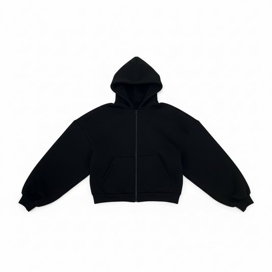 Zip Hoodie 500gsm Black
