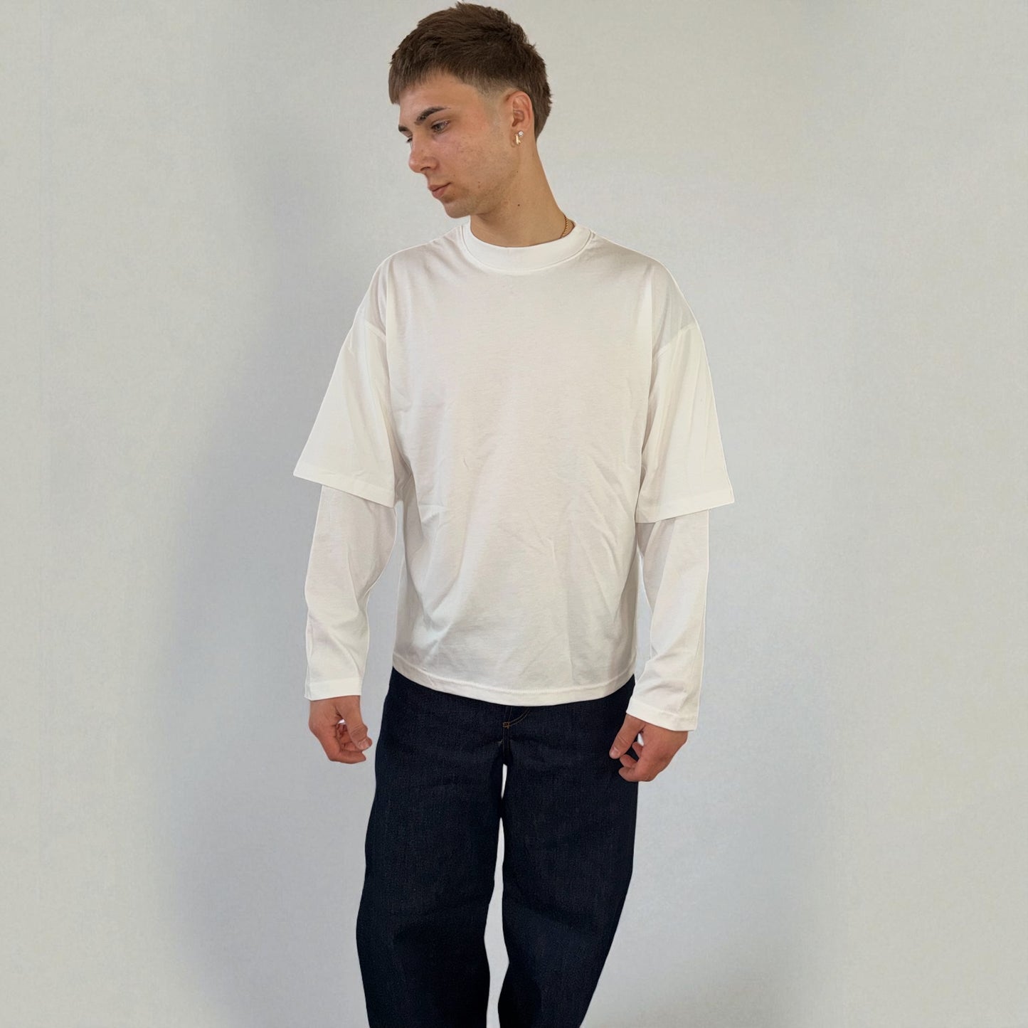 Double Long Sleeve – 220 GSM White