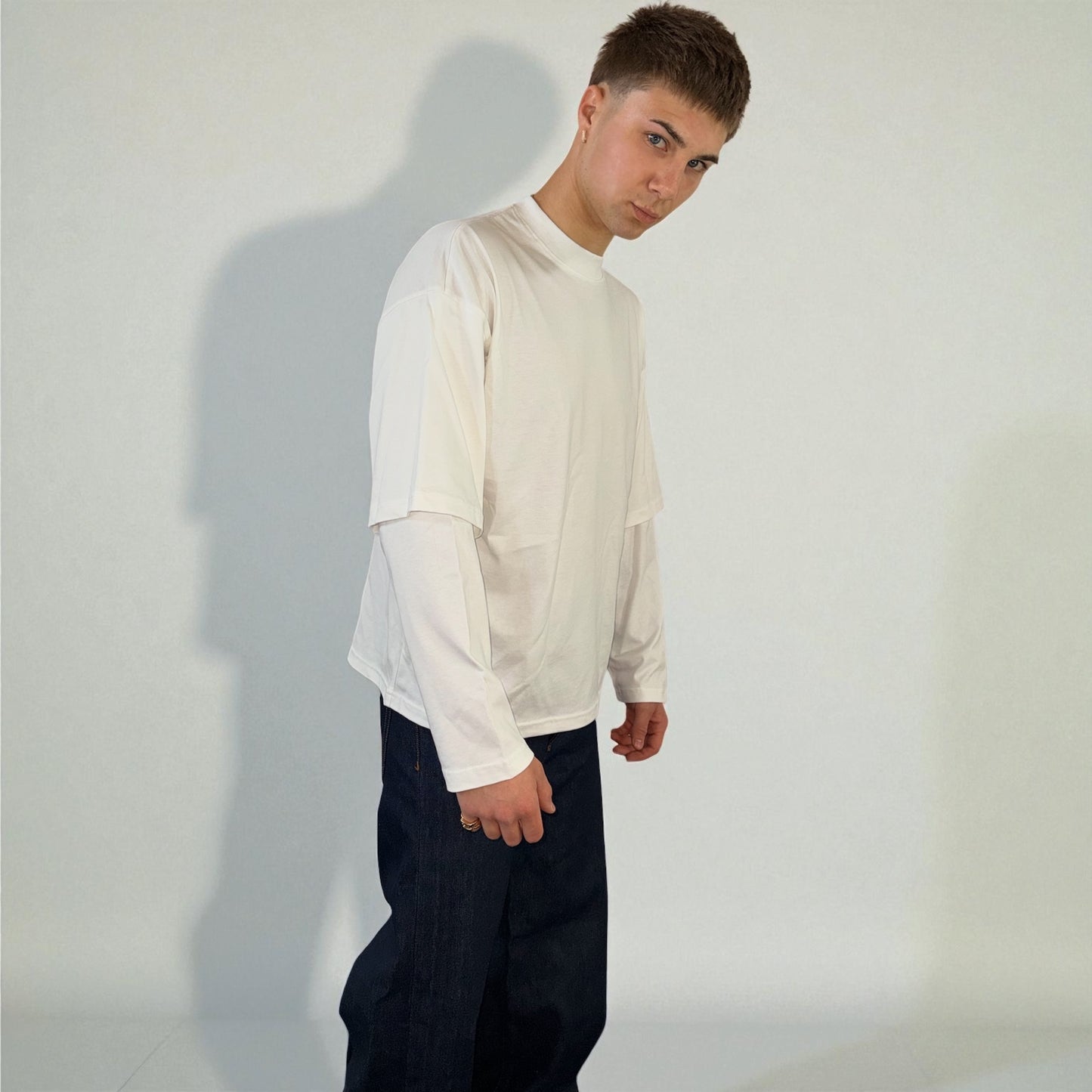 Double Long Sleeve – 220 GSM White