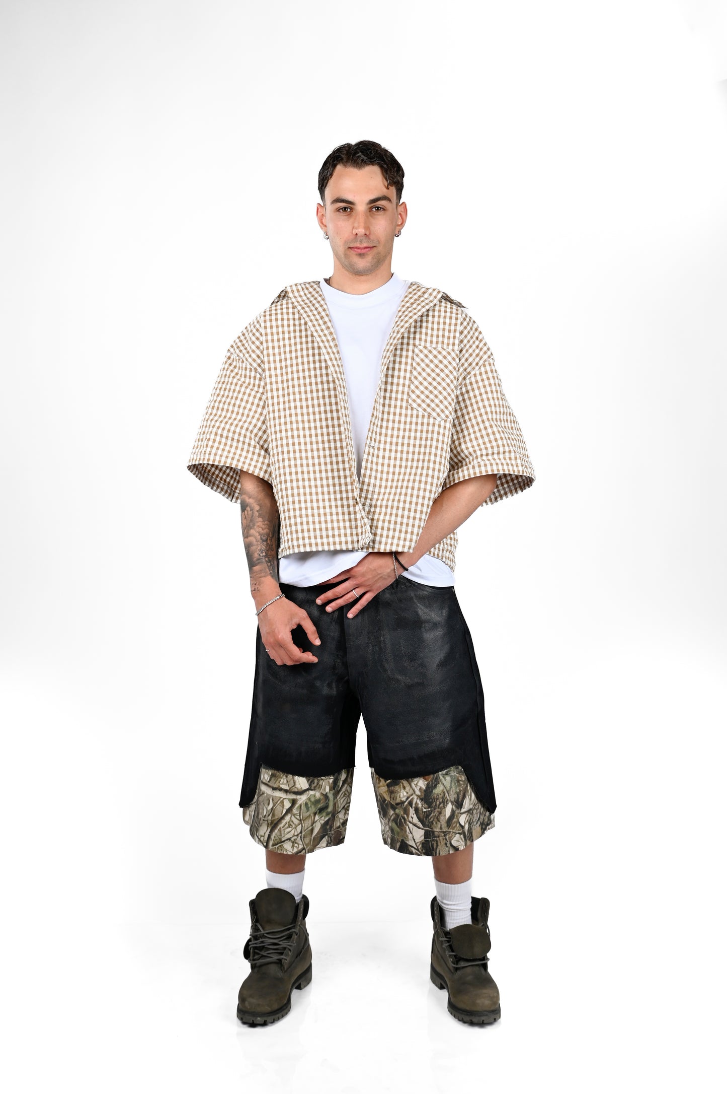 WAXED CAMO JORTS 13 OZ – MYLAR COATED