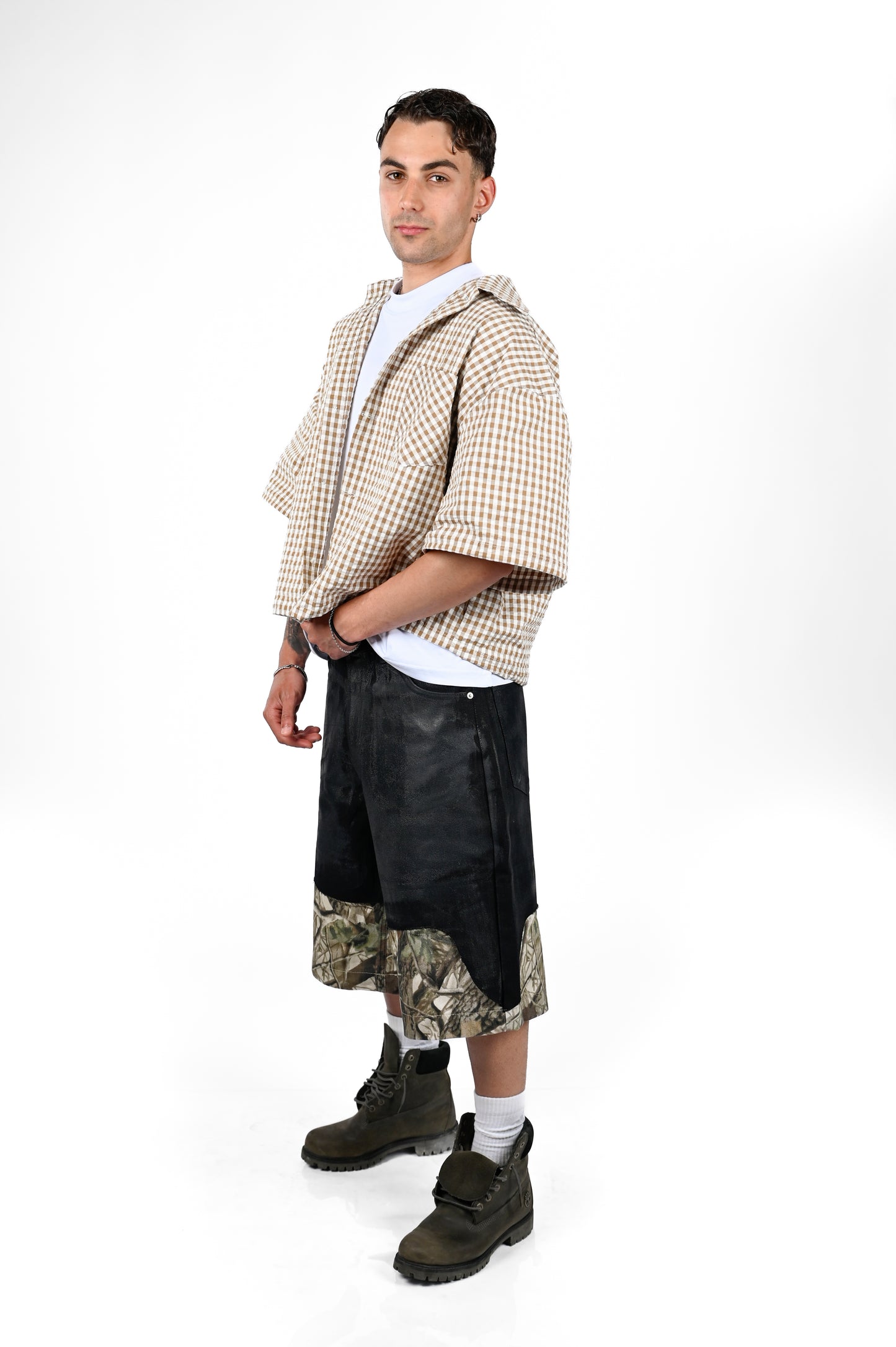WAXED CAMO JORTS 13 OZ – MYLAR COATED