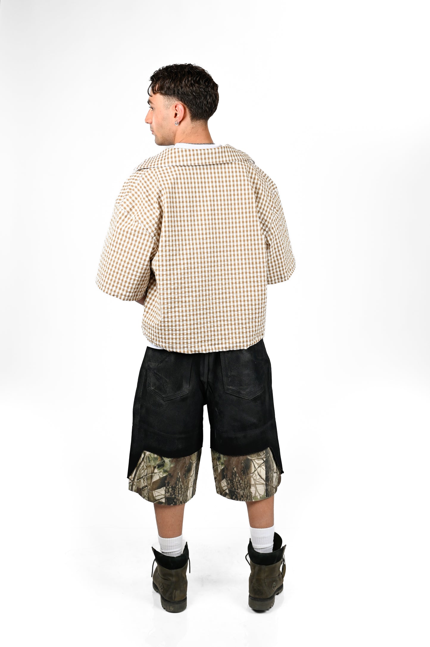 STRIPED SEERSUCKER SHIRT DUSTY BEIGE