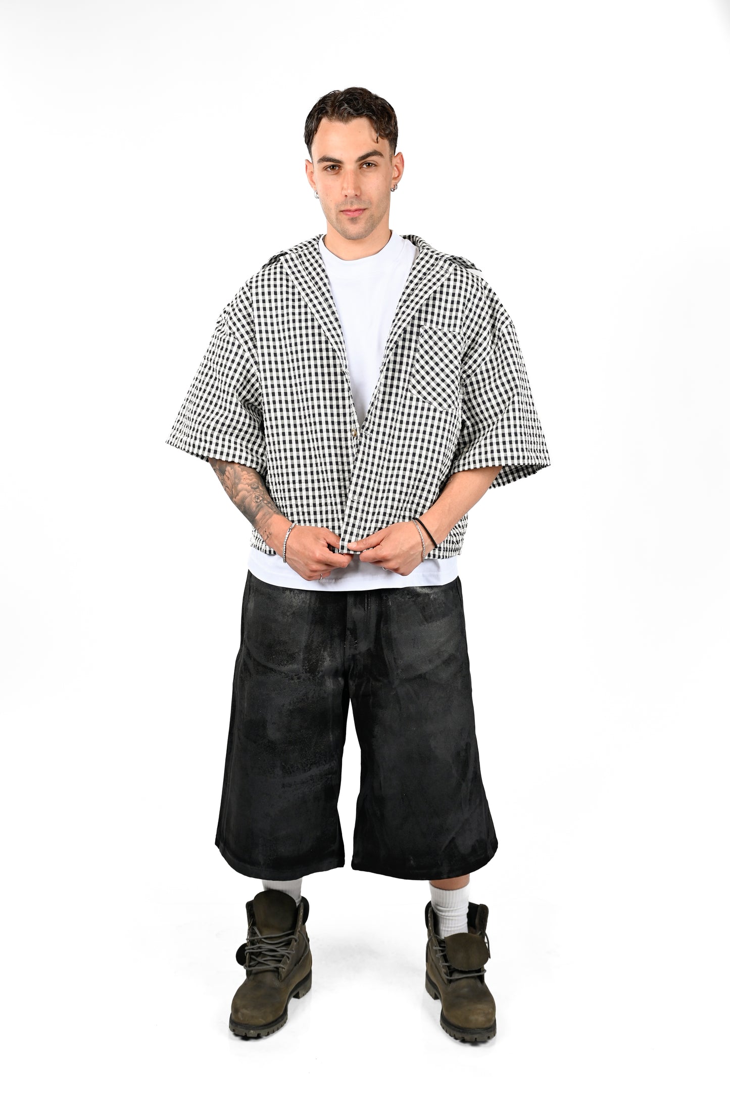 STRIPED SEERSUCKER SHIRT BLACK