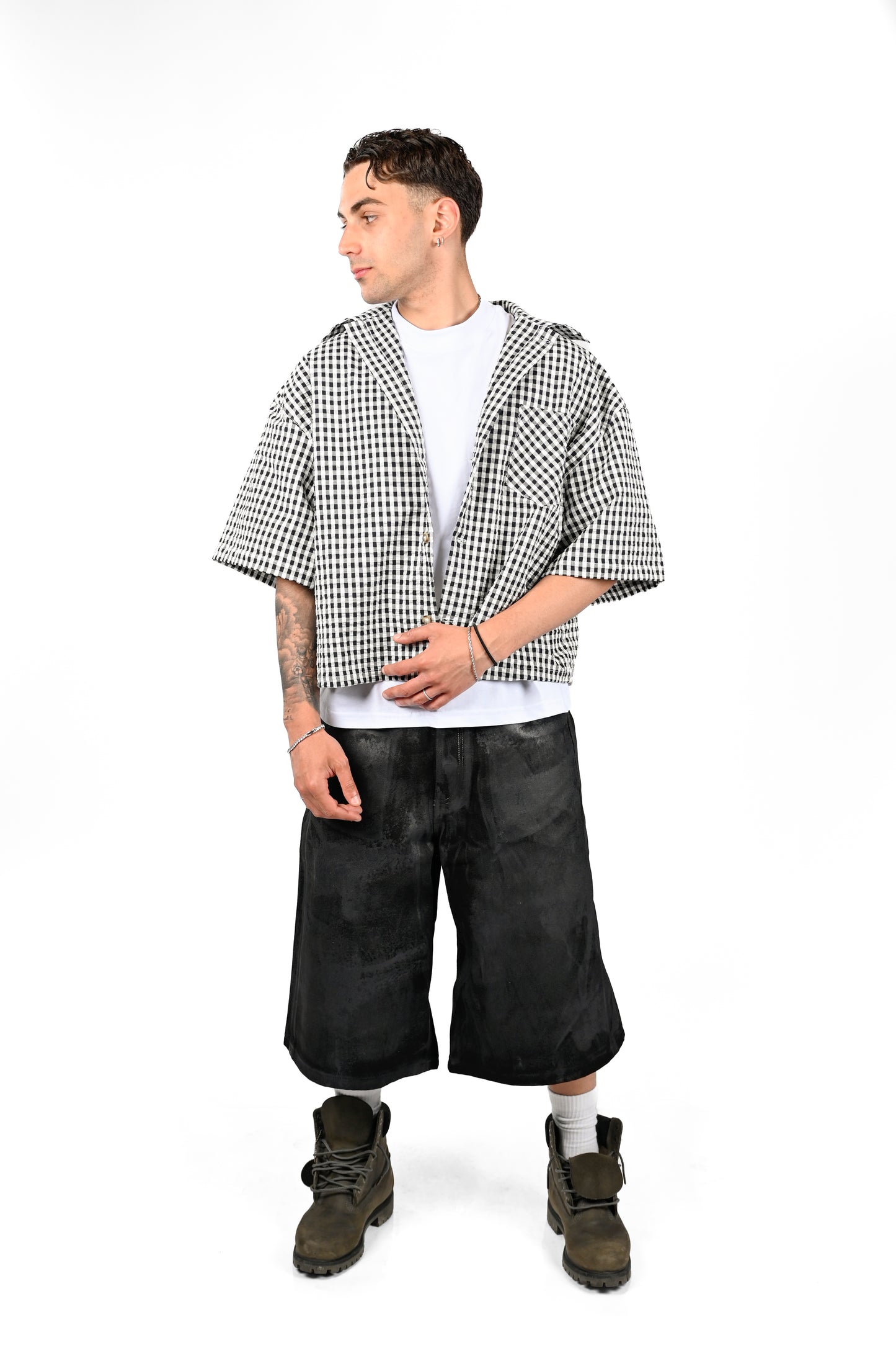STRIPED SEERSUCKER SHIRT BLACK
