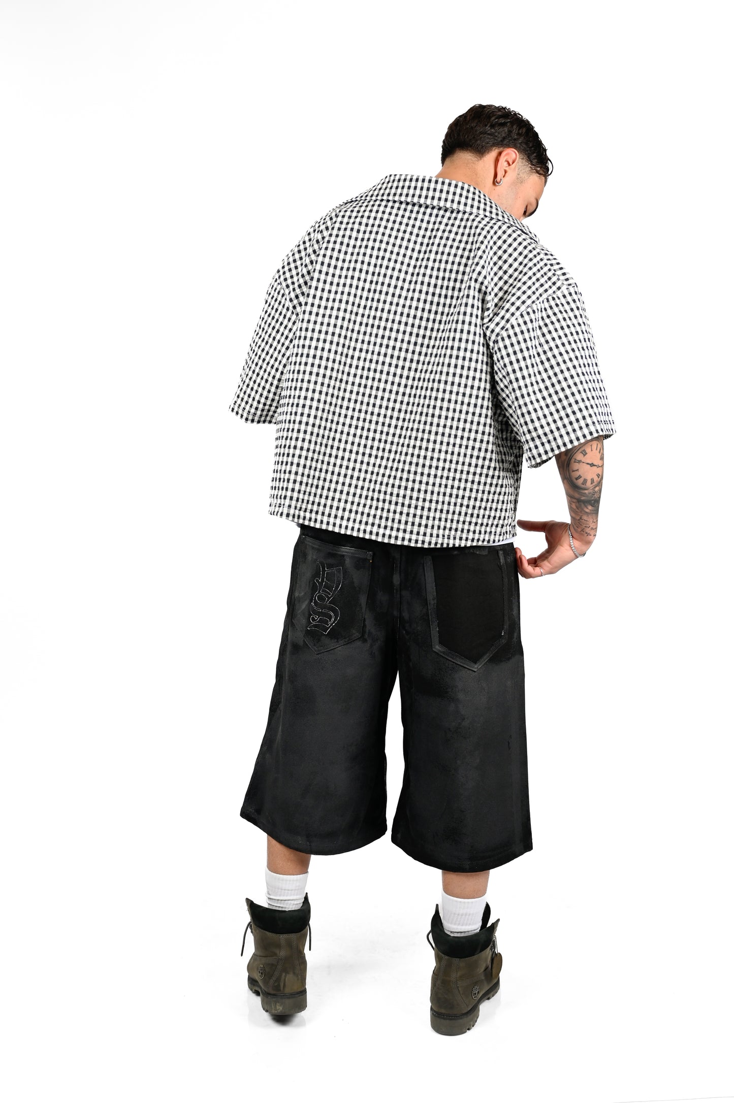 STRIPED SEERSUCKER SHIRT BLACK