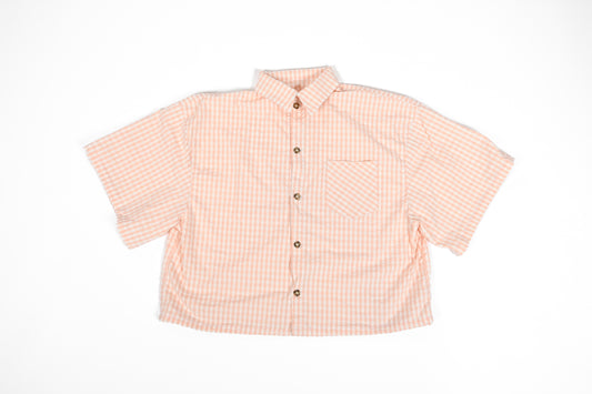 STRIPED SEERSUCKER SHIRT DUSTY PINK