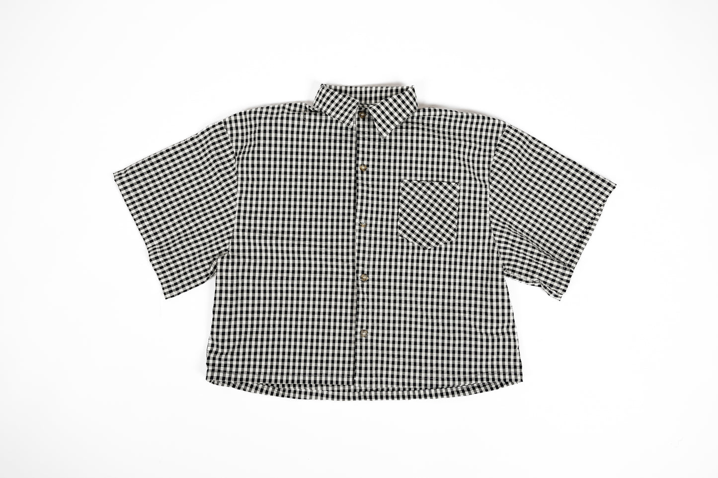 STRIPED SEERSUCKER SHIRT BLACK