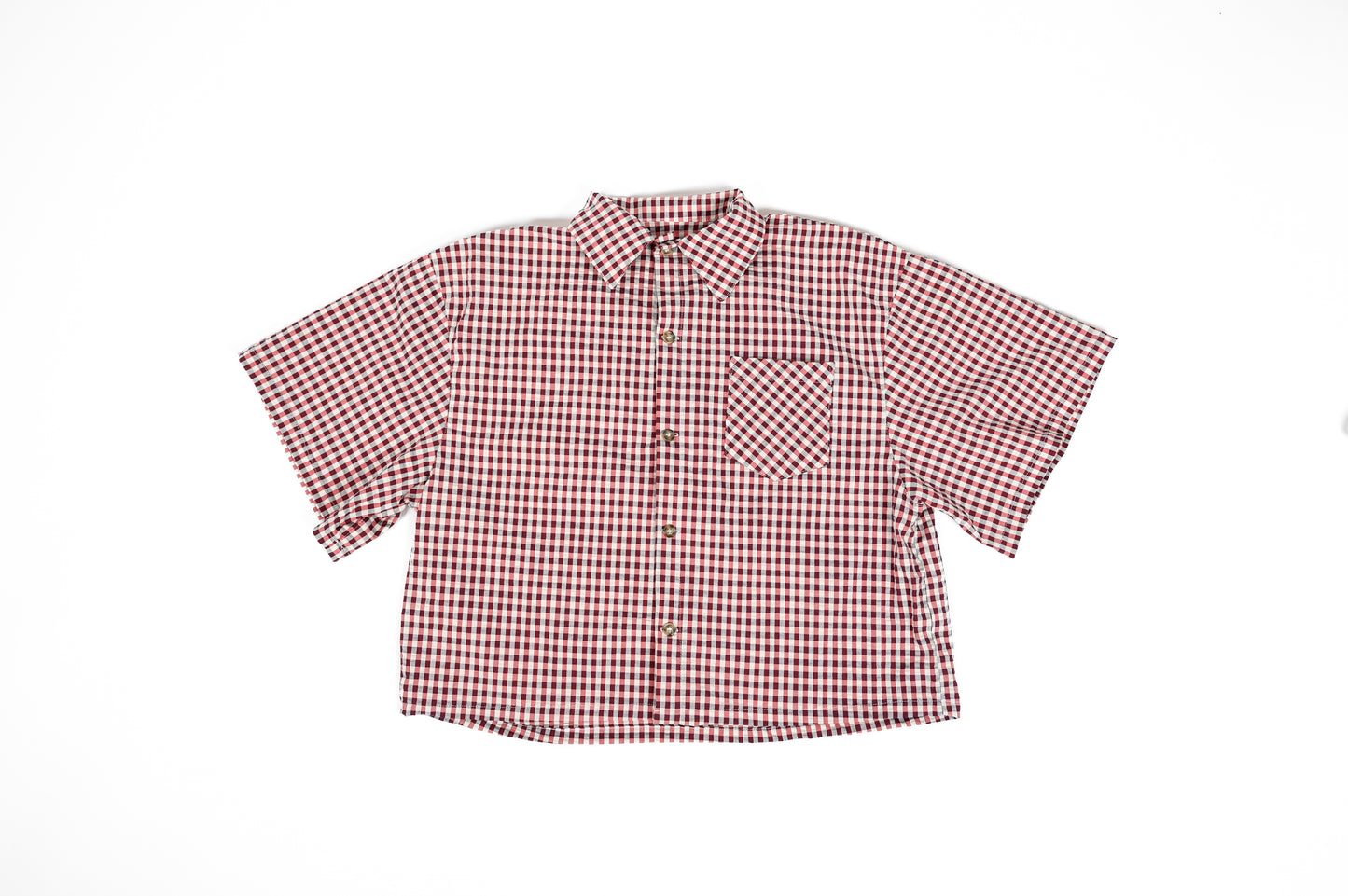 STRIPED SEERSUCKER SHIRT LUMBERJACK RED