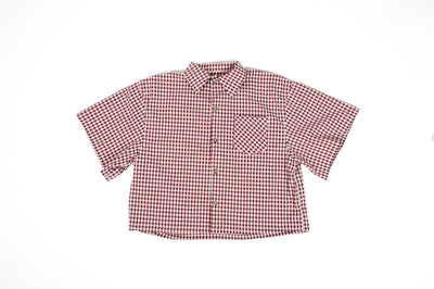STRIPED SEERSUCKER SHIRT LUMBERJACK RED