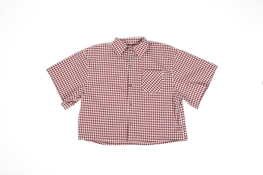 STRIPED SEERSUCKER SHIRT LUMBERJACK RED